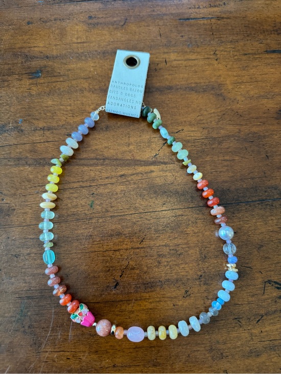Anthropologie Jewelry - Anthropologie Multicolor Pastel & Bright Beaded Necklace